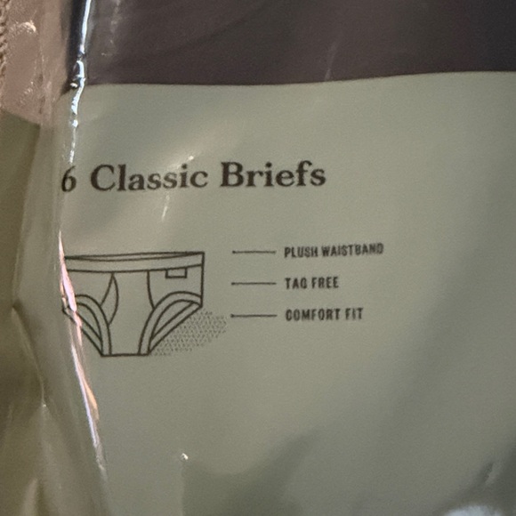 NWT Black Classic Briefs 6 pack- goodfellow & co - Picture 6 of 8